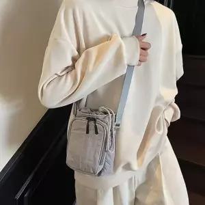 (색상 그레이)여성 가벼운 미니 크로스 백 여행 폰 가방 그레이 여성백 미니백 핸드폰 여자 엄마