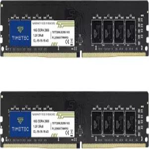 타임텍 32GB KIT(2x16GB) DDR4 2666MHz PC4-21300 비완충 1.2V CL19 2Rx8 듀얼 랭크 288 핀 UDIMM 데스크톱