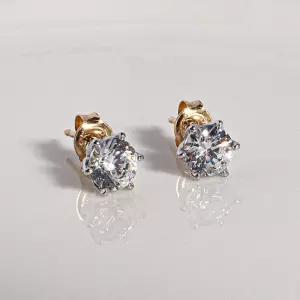 7부 다이아 귀걸이 랩 IGI 베이직 6프롱 결혼 기념일 여자 친구 선물 예물 생일