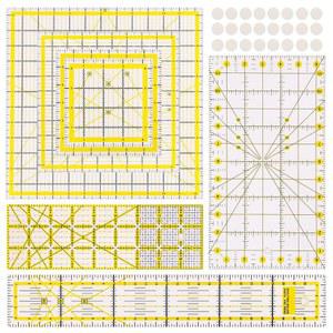 7피스 아크릴 퀼팅 자, 사각 자 템플릿 4.5