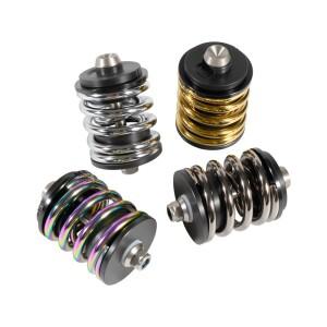 브롬톤 접이식 자전거 후방 쇼크, 티타늄 액슬 스틸 스프링, 블랙/골드/레인보우/실버 코일 서스펜션