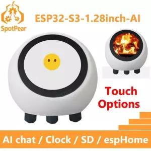 딥시크 AI 음성 채팅 로봇 볼 ESP32-S3 1.28인치 LCD N16R8 개발 보드 espHome 어시스턴트 Wifi 날씨 시계