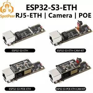 ESP32-S3 ETH 카메라 개발 보드 PoE RJ45 / OV2640 OV5640 포트 W5500 Micro-SD Raspberry Pi Pico 크기 호