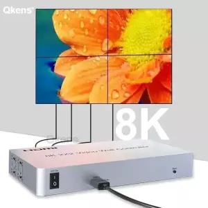플레이어 프로젝터 광고용 멀티 스크린 스플라이싱 비디오 월 프로세서  8K HDMI 컨트롤러 2x2 TV 스플라이
