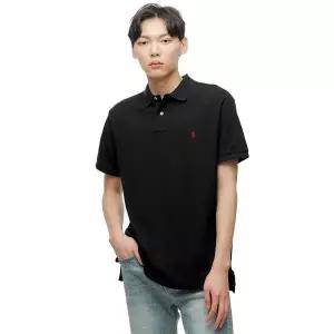 매장정품 폴로 POLO RALPH LAUREN 적립금 15%커스텀 슬림핏 메시 셔츠 - 블랙 MNPOKNI1N820344-001 133084