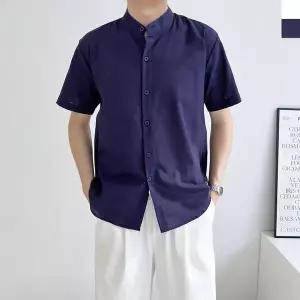 TBZ KQQ 741 남자 린넨 반팔셔츠남방