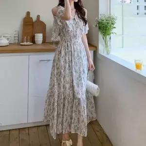 반팔원피스 플라워 인기 민소매 롱원피스 어깨트임 감성 A라인 스