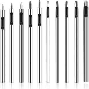 가죽 제작용 홀 펀치 커터 0.5mm-3.5mm 중공 세트 10개 시계 밴드 벨트용 원형 공구 캔버스 종이 고무