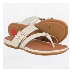 [핏플랍]그라시에 버클 레더 크림 여성 스트랩 토 포스트 (HM5-A20)