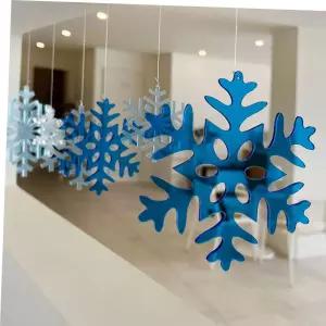 아크릴썬캐쳐 눈꽃 모빌 크리스마스 아크릴 모형 트리장식 3SET