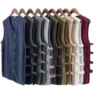 개량 여름 한복 면마 법복 절복 남성 조끼 린넨 베스트 생활