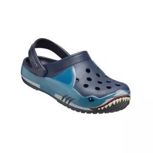 크록스 키즈 펀랩 샤크 밴드 라이트 클로그 아동 샌들 슬리퍼_206159-410-MO