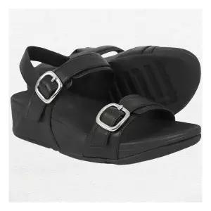[핏플랍]여성 루루 어드저스터블 레더 올 블랙 백 스트랩 샌들 (ES6-090)