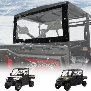 QYMOTO 폴라리스 레인저 1000 리어 윈도우 900 XP 크루 소프트 윈드실드 백 방수 방진 먼지 패널 2017-2024