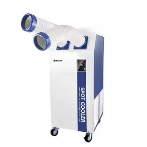 주차장 안내요원 이동형 코끼리에어컨 냉기잠금 댐버 자석리모컨 바퀴달린 냉방기