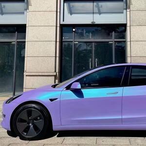 무광택 유광 새틴 플립 빙하 라벤더 블루 비닐 랩 필름 롤 접착 자동차 차량용 호환 데칼 공기 방출 포함