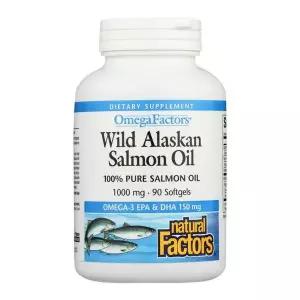 내추럴 팩터 오메가팩터스 와일드 알래스카 연어 오일 1000 mg 90 소프트젤 기타