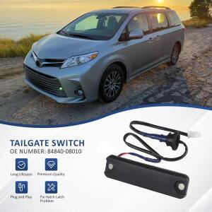 20042010년형 토요타 시에나 블랙 ABS 리어 테일게이트 트렁크 도어 버튼 8484008010 부트 릴리스 스위치