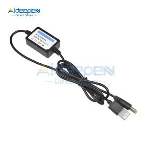 USB 충전 전원 부스트 케이블 구성 요소 포함 스텝 업 컨버터 어댑터 DC 5V-9V 12V 1A 5.5mm x 2.1mm 2 개
