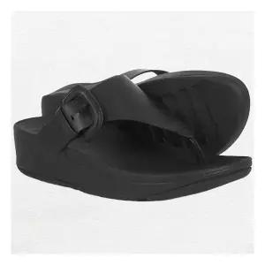 [핏플랍]루루 커버드 버클 레더 블랙 여성 토 포스트 (HG9-001)