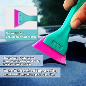 2IN 1 하드 러버 PPF 스퀴지 스크래퍼 윈도우 틴트 랩 스틱 도구 앞유리 물 제거 자동차 차량용 호환 필름