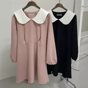 빅사이즈사랑해요 Q774L403 웬즈데이배색카라원피스 YP (14145466A)