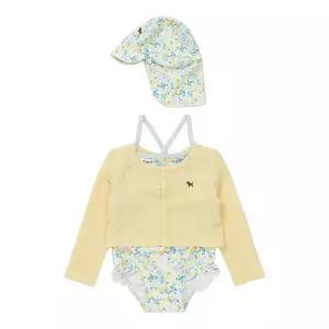 [블루독베이비8] (MN)플라워 올인원 수영복 세트 HJ 4637062104 (BLUEDOG BABY/유아/출산/백일/선물/도트/