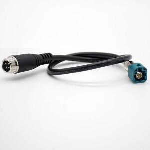 FAKRA HSD 4핀 Z 수컷에서 GX12 수컷 케이블 0.3m 자동차 GPS 안테나 커넥터 와이어 하네스 카 라디오 DVD