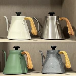 스테인리스 핸드드립 커피메이커 온도계 포함 넥 주전자 티포트 커피포트