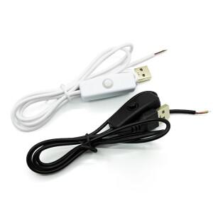 1.5M LED 스트립 USB 커넥터 케이블 연장 2 핀 전원 공급 장치 와이어 켜기끄기 스위치 조명용 전기 5V