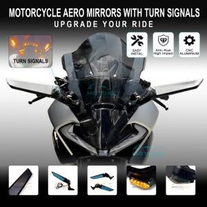 방향 지시등이  수정된 고정익 백미러 CFMOTO 675SR-R용  알루미늄 특수 바이크 오토바이 액세서리