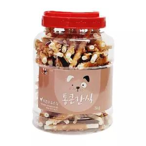 오래먹는 치킨우유스틱 개껌간식 1kg 후각놀이 펫푸드 강아지 강쥐 훈련용 먹이 트릿