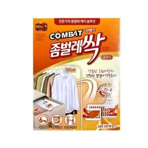 컴배트 좀벌레싹 콤보형 실속팩 서랍장용8개입 옷장용4개입 세트 오렌지향 좀벌레 퇴치