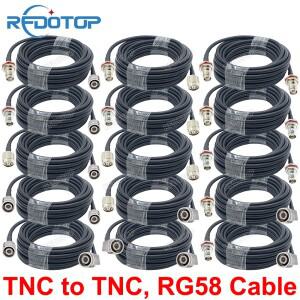 TNC - 남성 여성 RF 커넥터 압착 50Ω RG58 동축 케이블 연장 피그테일 10CM-7M TNC-TNC-50-3 Wifi 안테나