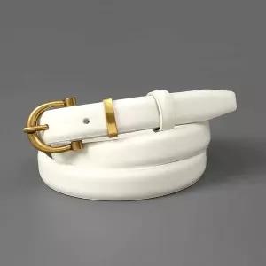 [알티피아]TBZ 화이트 소가죽 여성 포인트 벨트 S-1 정장바지벨트