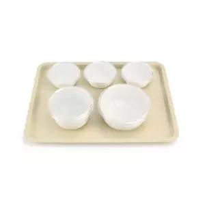 PC병원그릇 3찬세트 쟁반 베이지
