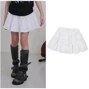 블루테일2 AAB2SK01WT 주니어 여아 화이트 셔링 스커트