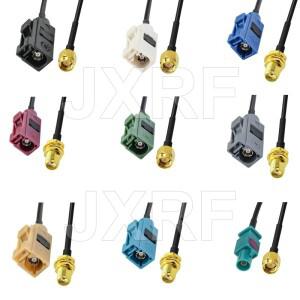 자동차 GPS 안테나 어댑터 케이블 SMA 남성 Fakra A B C D E Z 차량용 동축 피그 테일 스테레오 네비게이션