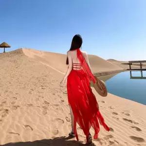 치마 원피스 롱 바캉스 나시 언발 홀터넥 쉬폰 시폰 여자원피스 원템1