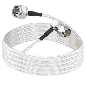 MERIYFA F 타입 동축 직각 커넥터 케이블, HDTV, CATV, 모뎀, 위성 수신기용 90 각도에서 스트레이트 남성 RG316 디지털 RF 케이블 코드(6.6FT)