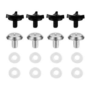 RUIFUU 8개 모터사이클 헬멧 나사 스테인리스 스틸 바이저 모터 바이크용 고무 와셔 액세서리 포함 4륜