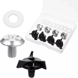 8개의 PCS 오토바이 헬멧 바이저 나사 고무 와셔 교체 세트 고정 모터크로스용 액세서리 블랙