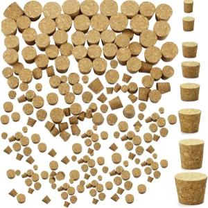 120개 8사이즈 테이퍼 코크 스토퍼 나무 와인 병 유리 플러그 맥주 주류 용기 DIY 공예용 천연 소프트 우드