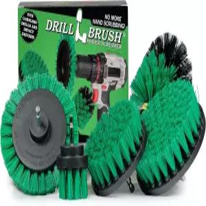 전동 스크러버 드릴 파워 주방 청소 브러시 그린 키트 - 액세서리용 용품 부착물 주철 및 오븐 클리너가