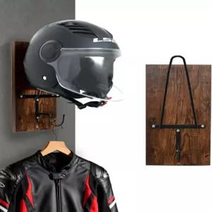 ITEQ 헬멧 홀더 벽걸이 모터사이클 랙 진열대 금속 고리가 있는 걸이 모자 운동복 코트 및 장비 보관이