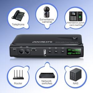 36W DC UPS 백업 전원 공급 장치 라우터 CCTV 모뎀용 5V9V12V 출력 배터리 없음 EUUS 플매트 카펫 러그 무