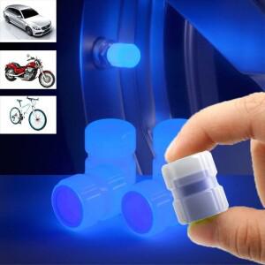 빛나는 밸브 캡 형광 밤 자동차 바이크 오토바이 자전거 휠 링 타이어 허브 범용 장식 5 가지 4 개