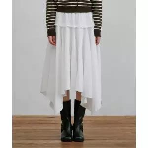 매장정품 3월 18일 배송 BELLOL 레이스 언발 롱스커트 아이보리 25FWBL007IV 146024