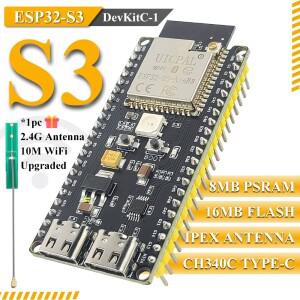 ESP32-S3-DevKitC-1 개발 보드 Arduino 8MB PSRAM 16MB 플래시 N16R8 42Pin CH340C Type-C ESP32 S3용 BT 2