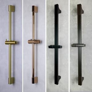 샤워 바 천사 높이 조절 슬라이딩 핸드  매트 블랙 스테인레스 스틸 64cm 욕실 비품